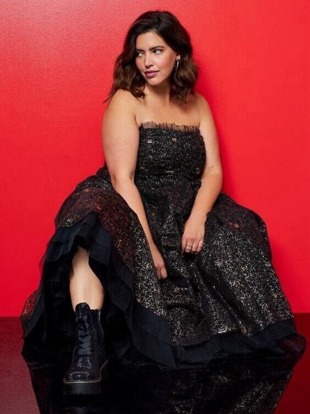 Torrid x Betsey Johnson Black & Gold Strapless Tulle Tea Dress | Size 12 | NWOT
